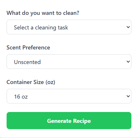 Natural cleaning products