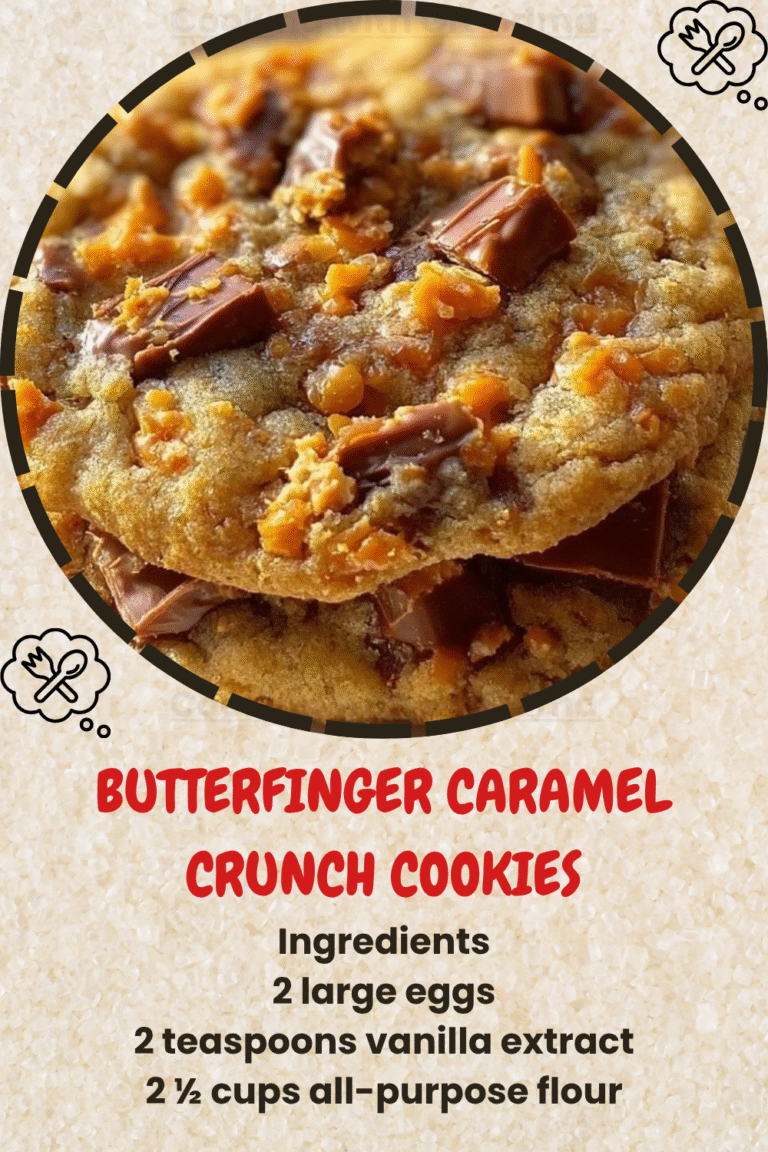 Butterfinger Caramel Crunch Cookies Recipe – Soft, Chewy & Irresistible
