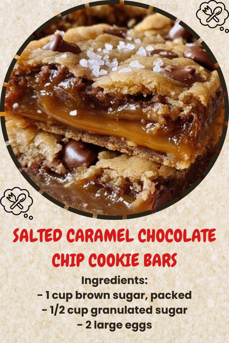 Salted Caramel Chocolate Chip Cookie Bars – Gooey & Delicious