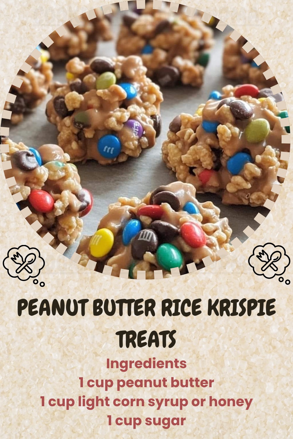 Peanut Butter Rice Krispie Treats | M&M's & Chocolate