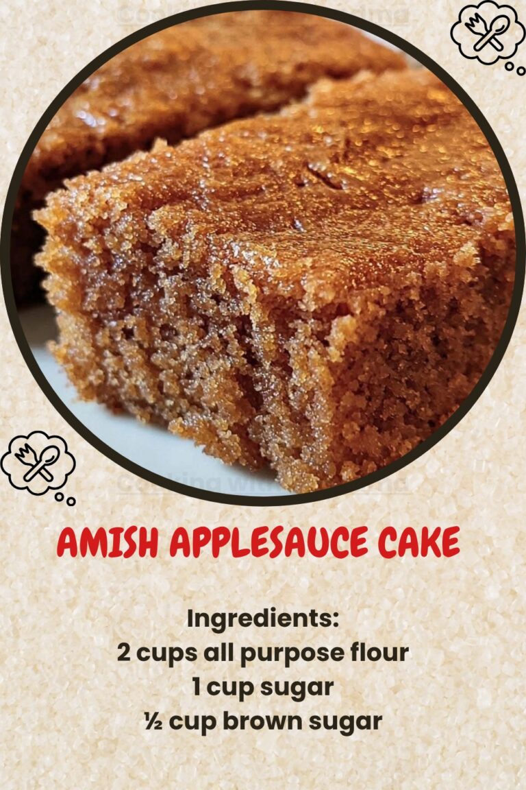 Amish Applesauce Cake Recipe – Moist, Spiced & Old-Fashioned Goodness