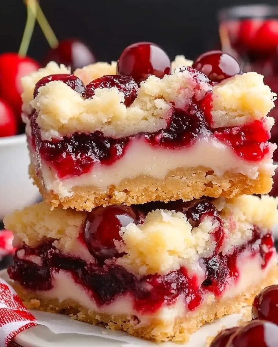Christmas Cherry Cheesecake Bars Recipe