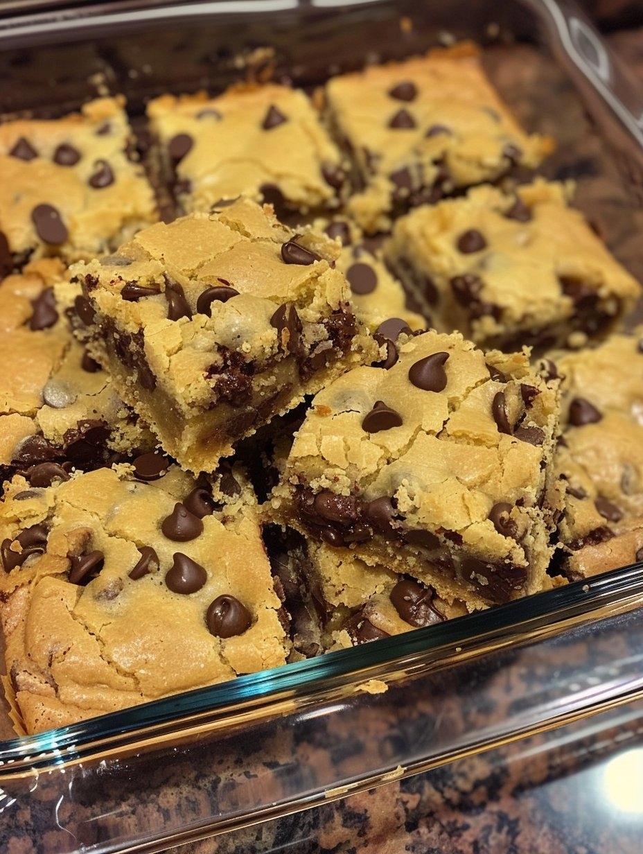 Lazy Chocolate Chip Cookie Bars Recipe